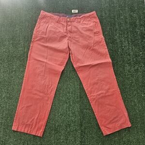 Charleston Threads Pants Mens 40x30 Coral Flat Front Chino Bottoms Cotton